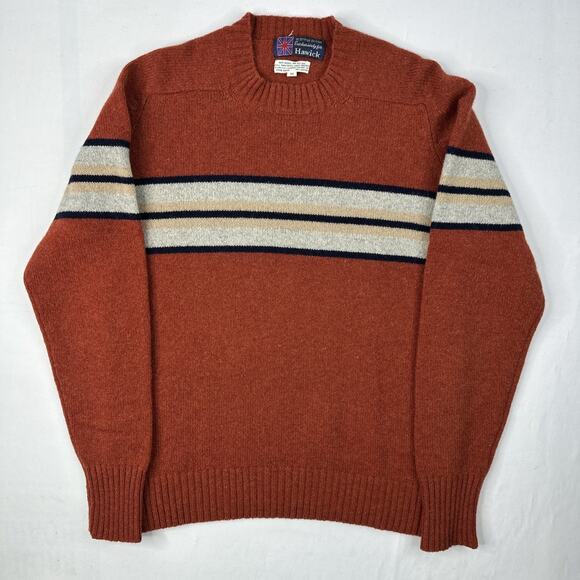 Hawick Sweater Wool Mens Size Medium, Hand Loomed Vintage 80s Colony Hong Kong ￼ - Picture 1 of 8